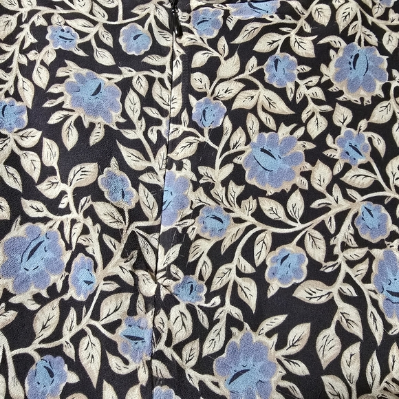 Charter Club Silk Blue Maxi A-Line Skirt with Ruffled Tiers - Picture 5 of 6